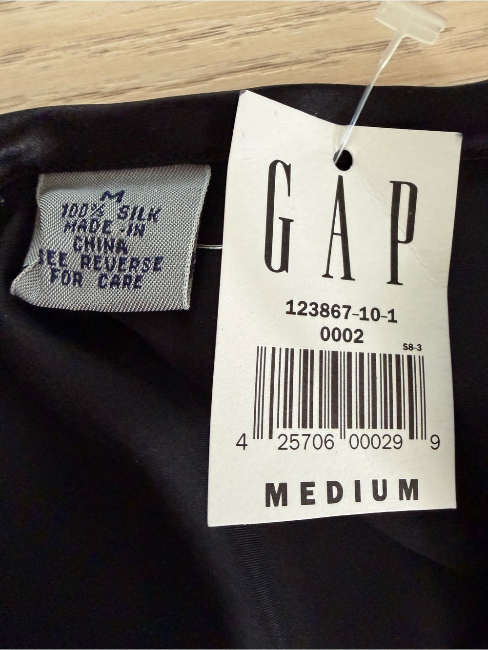 Rare Vintage GAP 100% Silk Dress – Black Midi/Maxi Minimalist Y2K Size M - Picture 4 of 8